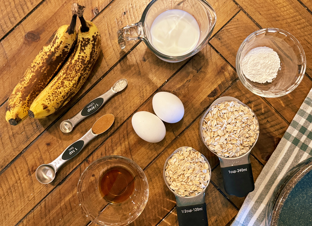 Banana Pancakes Oatmeal Ingredients