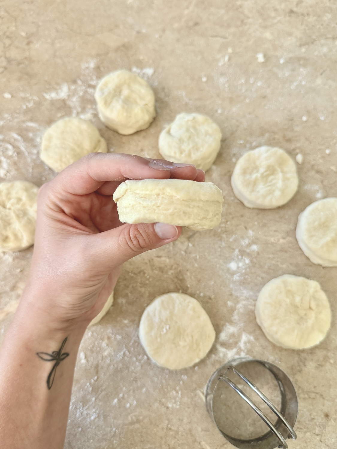 Flakey biscuit dough