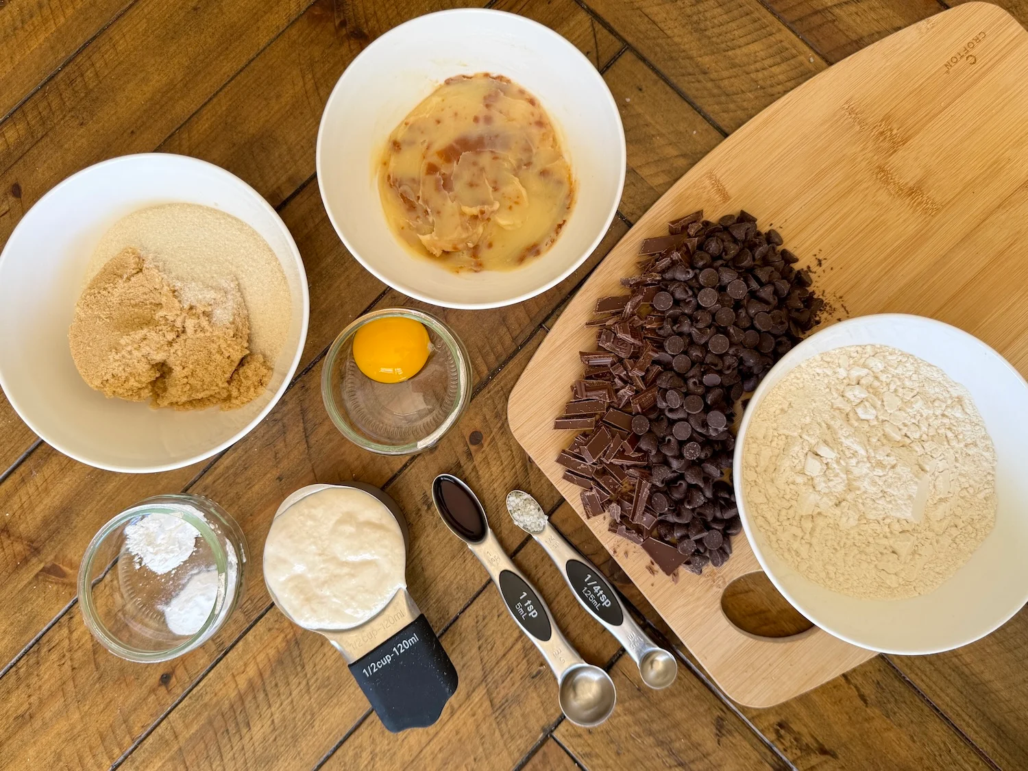 sourdough-brown-butter-chocolate-chip-cookie-ingredients